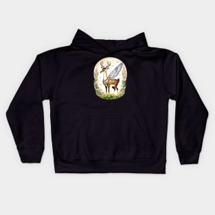 Graceful Fairy Deer Kids Hoodie